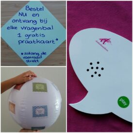 Actie: vragenbal met gratis praatkaart
